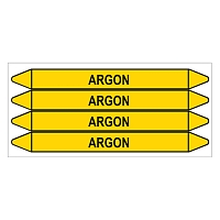 Značení potrubí, argon,4 ks, 250 × 26 mm